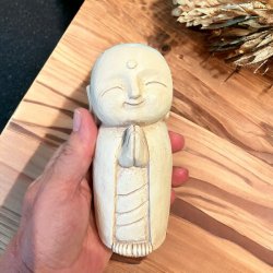 Naturskn Jizo figur 12,5 cm