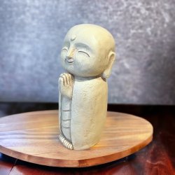 Naturskn Jizo figur 12,5 cm