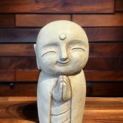 Naturskn Jizo figur 12,5 cm