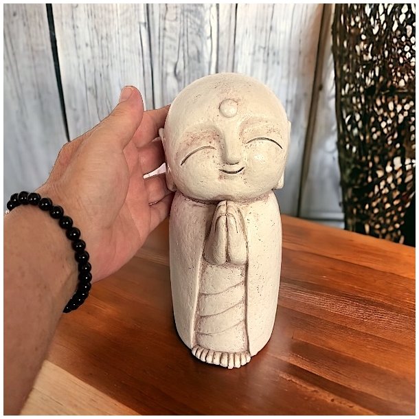 Naturskn Jizo figur 21 cm