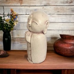 Naturskn Jizo figur 21 cm