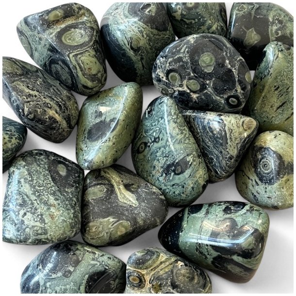 Kambaba jaspis | lommesten XL | M�l ca. 3 - 4 cm