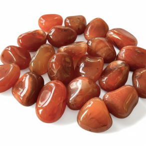 Store karneol sten 3-4 cm � smuk naturkrystal med kraftfuld energi