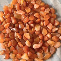 Karneol | lommesten | Ml 1,5 - 2 cm - AA Kvalitet