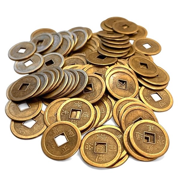 Kinesiske lykkem�nter � Feng Shui amuletter for held, velstand og beskyttelse 2,5 cm