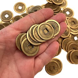 Kinesiske lykkem�nter � Feng Shui amuletter for held, velstand og beskyttelse 2,5 cm