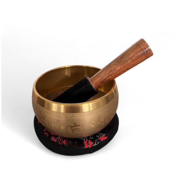 Indisk klangskl m. Buddha dekoration | gaveske | Ml 11 cm 