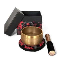 Indisk klangskl m. Skrifttegn dekoration | gaveske | Ml 8 cm 