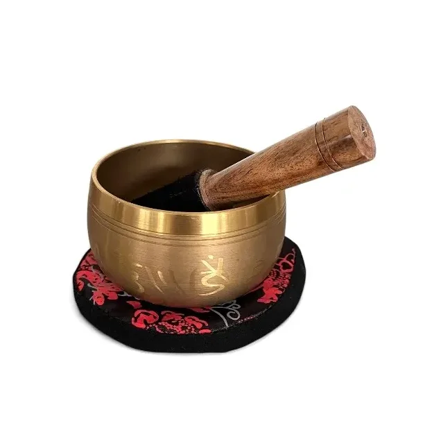 Indisk klangskl m. Skrifttegn dekoration | gaveske | Ml 8 cm 