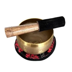 Indisk klangskl m. Skrifttegn dekoration | gaveske | Ml 8 cm 