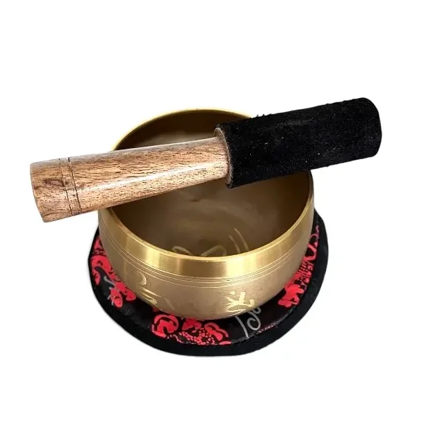 Indisk klangskl m. Skrifttegn dekoration | gaveske | Ml 8 cm 