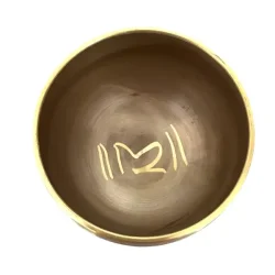 Indisk klangskl m. Skrifttegn dekoration | gaveske | Ml 8 cm 