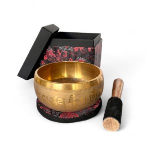 Indisk klangsk�l m. Tara dekoration | gave�ske | M�l �14 cm 