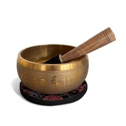 Indisk klangsk�l m. Tara dekoration | gave�ske | M�l �14 cm 