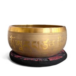 Indisk klangsk�l m. Tara dekoration | gave�ske | M�l �14 cm 