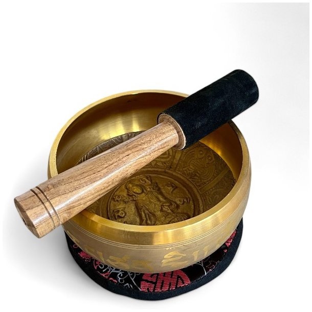 Indisk klangskl m. Tara dekoration | gaveske | Ml 14 cm 