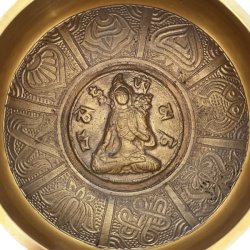 Indisk klangskl m. Tara dekoration | gaveske | Ml 14 cm 