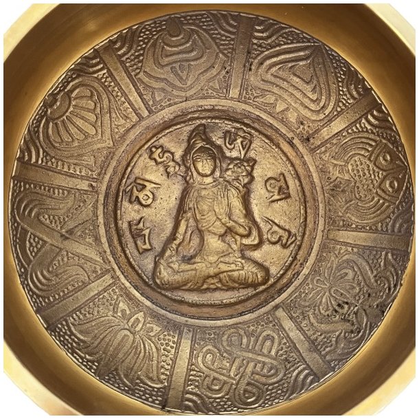 Indisk klangskl m. Tara dekoration | gaveske | Ml 14 cm 