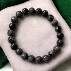 Krystal armbnd i Yooperlite | fluorescerende | 9 mm stenperler | Ml 16-17,5 cm