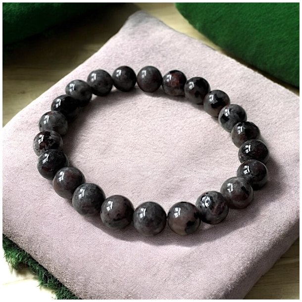 Krystal armbnd i Yooperlite | fluorescerende | 9 mm stenperler | Ml 16-17,5 cm