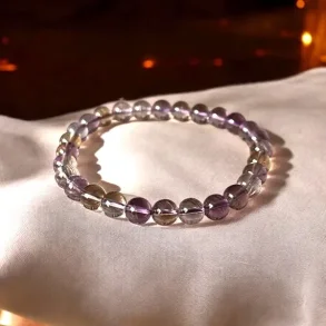 Ametrin krystalarmb�nd 16-18 cm i meget fin kvalitet � indre ro, klarhed og spirituel balance 