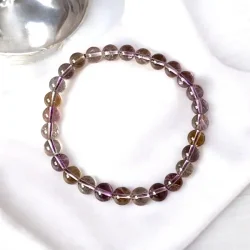 Ametrin krystalarmbnd 16-18 cm i meget fin kvalitet  indre ro, klarhed og spirituel balance 