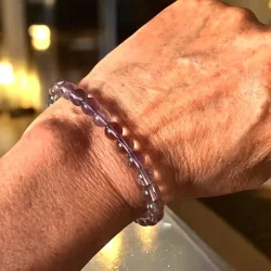 Ametrin krystalarmbnd 16-18 cm i meget fin kvalitet  indre ro, klarhed og spirituel balance 