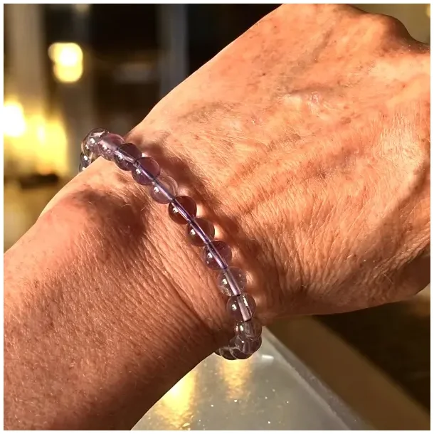 Ametrin krystalarmbnd 16-18 cm i meget fin kvalitet  indre ro, klarhed og spirituel balance 