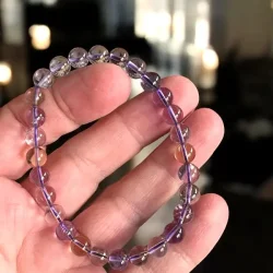 Ametrin krystalarmbnd 16-18 cm i meget fin kvalitet  indre ro, klarhed og spirituel balance 