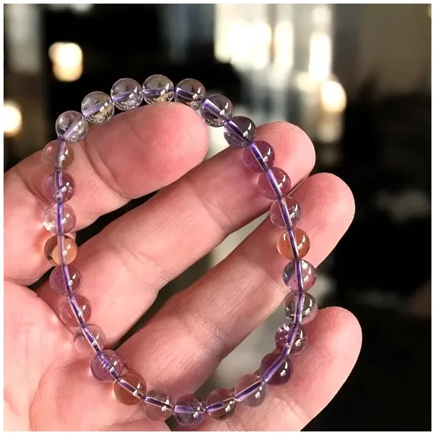 Ametrin krystalarmb�nd 16-18 cm i meget fin kvalitet � indre ro, klarhed og spirituel balance 