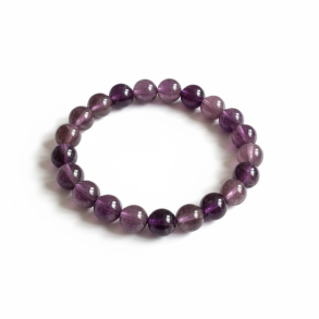 Krystal armb�nd i Ametyst | 8 mm stenperler | M�l 16,5 - 19 cm