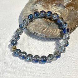 Krystal armbnd | Aura titanium | rainbow aura | Ml 16 - 18 cm