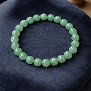 Gr�n Aventurin Krystalarmb�nd � 10 mm Perler, 16,5-18 cm