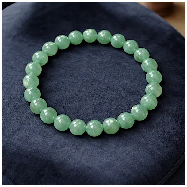 Gr�n Aventurin Krystalarmb�nd � 10 mm Perler, 16,5-18 cm