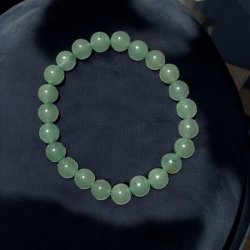 Grn Aventurin Krystalarmbnd  10 mm Perler, 16,5-18 cm