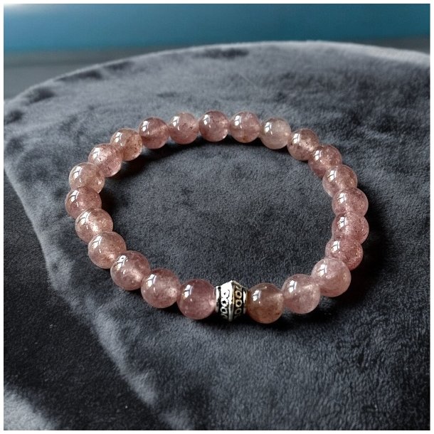 Krystal armbnd | jordbrkvarts | 9 mm. stenperler | Ml 16,5 - 18 cm