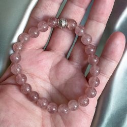 Krystal armbnd | jordbrkvarts | 9 mm. stenperler | Ml 16,5 - 18 cm