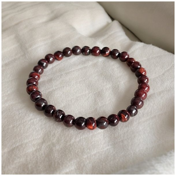 Krystal armb�nd i Okse�je | 6 mm stenperler | M�l 17 - 19 cm