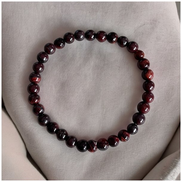 Krystal armb�nd i Okse�je | 6 mm stenperler | M�l 17 - 19 cm