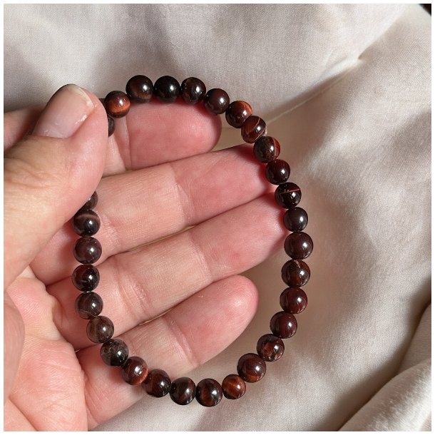 Krystal armb�nd i Okse�je | 6 mm stenperler | M�l 17 - 19 cm