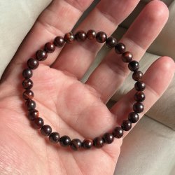 Krystal armb�nd i Okse�je | 6 mm stenperler | M�l 17 - 19 cm