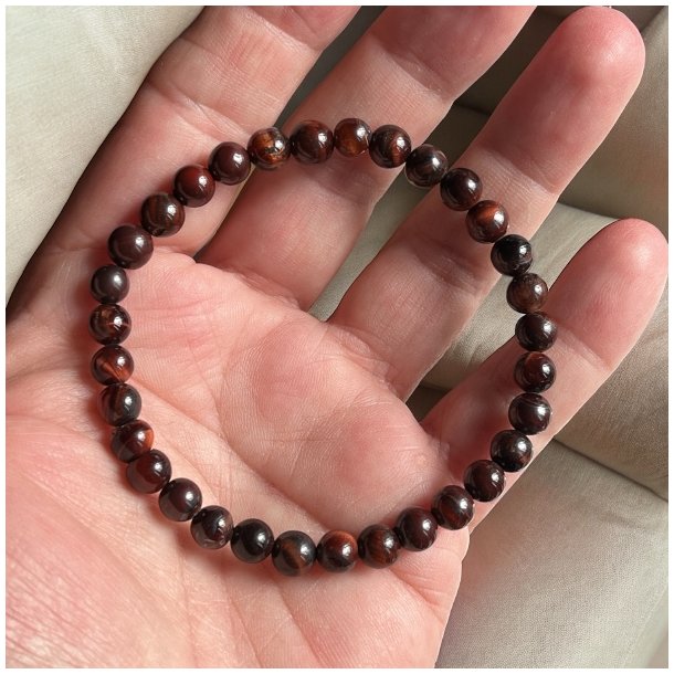 Krystal armb�nd i Okse�je | 6 mm stenperler | M�l 17 - 19 cm