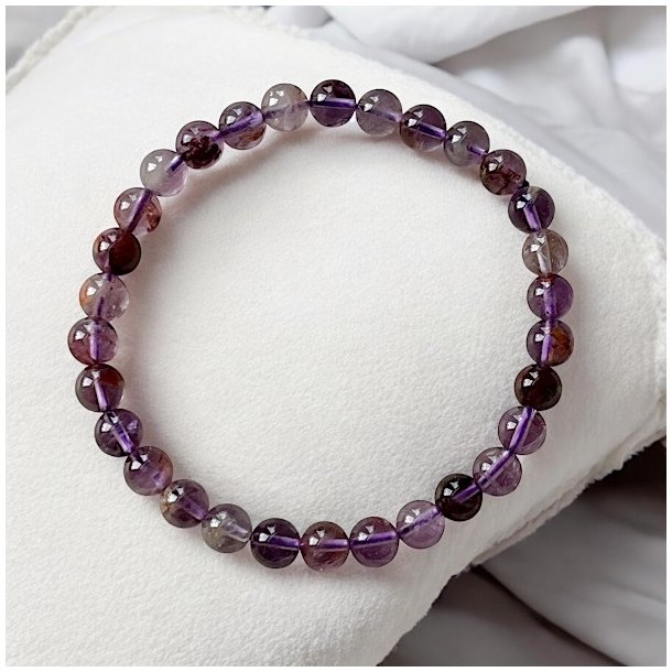 Krystal armbnd i Cacoxenite (Super 7)  6 mm