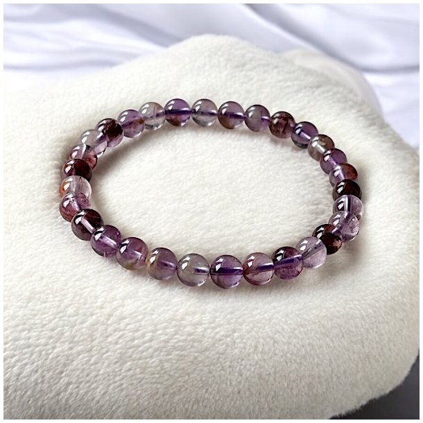 Krystal armbnd i Cacoxenite (Super 7)  6 mm