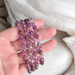 Krystal armbnd i Cacoxenite (Super 7)  6 mm