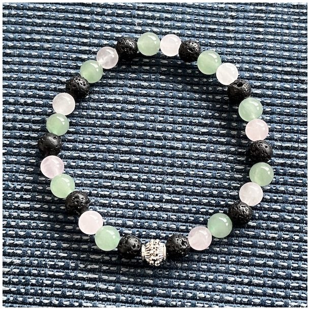 Krystal armb�nd for velstand og lykke | 6 mm perler | M�l 16 - 18 cm