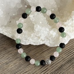 Krystal armbnd for velstand og lykke | 6 mm perler | Ml 16 - 18 cm