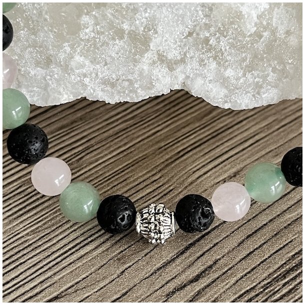 Krystal armbnd for velstand og lykke | 6 mm perler | Ml 16 - 18 cm