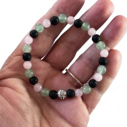 Krystal armbnd for velstand og lykke | 6 mm perler | Ml 16 - 18 cm