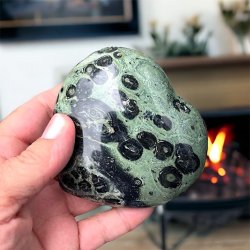 Hjerte i kambaba jaspis UNIKA  Ml: 8,5 x 8 x 4,1cm